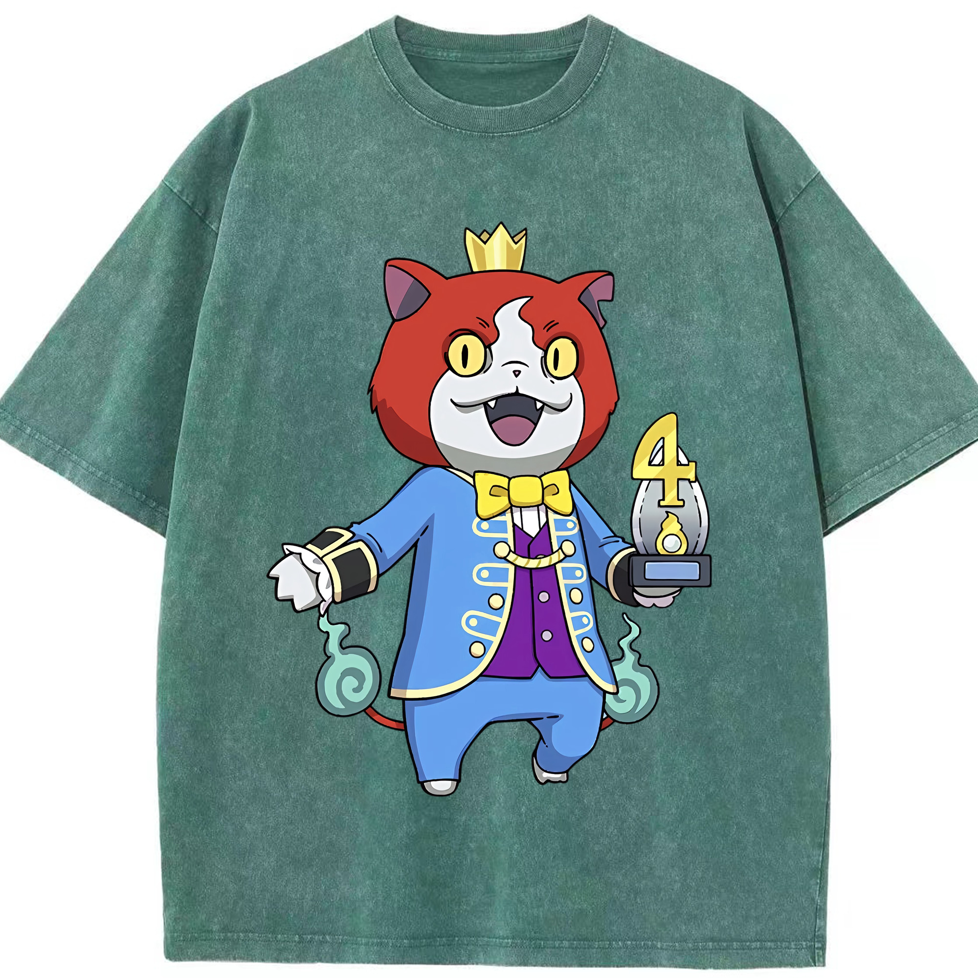 （画像用） 妖怪ウォッチ Yo-kai Watch 綿100% ヴィンテージ風 半袖Tシャツ（フロントプリント）